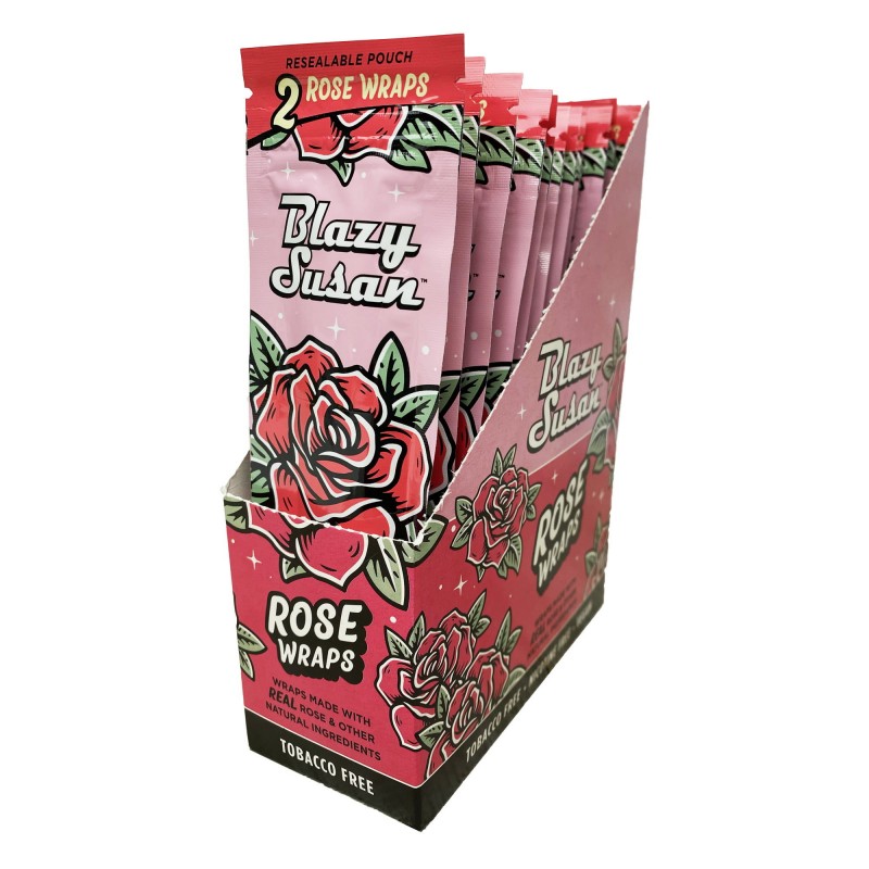 Blazy Susan Rose Wraps Display Box 25ct, thc, , dry herb, flower, pre